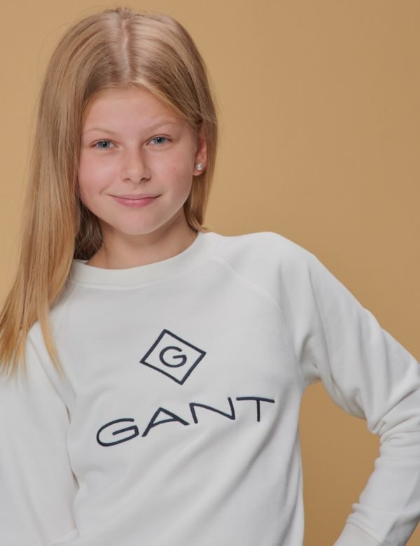 Gant Lock Up Crewneck Neule Valkoinen