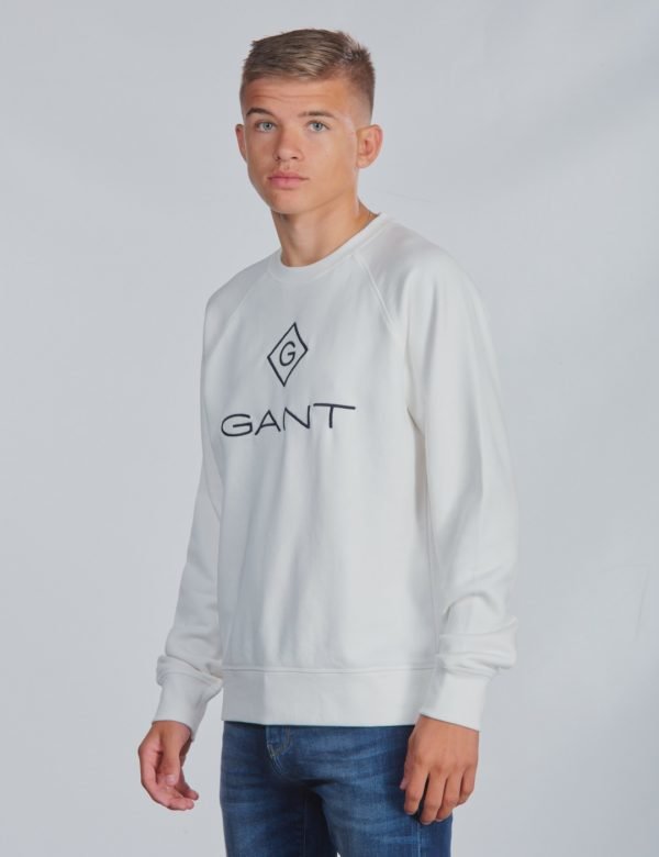 Gant Lock Up Crewneck Neule Valkoinen