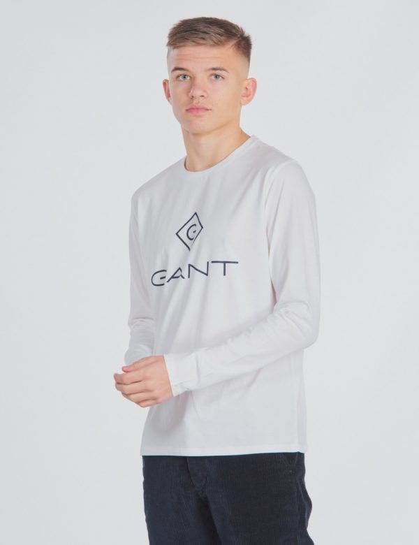 Gant Lock Up Long Sleeve Paita Valkoinen