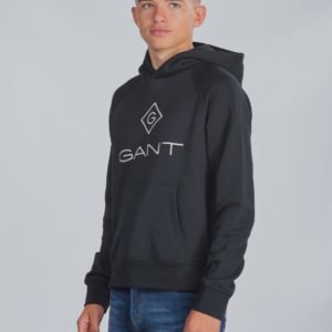 Gant Lock Up Sweat Hoodie Huppari Musta