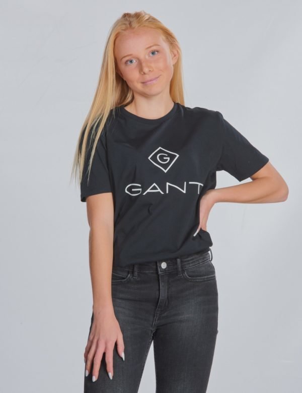 Gant Lock Up T Shirt T-Paita Musta