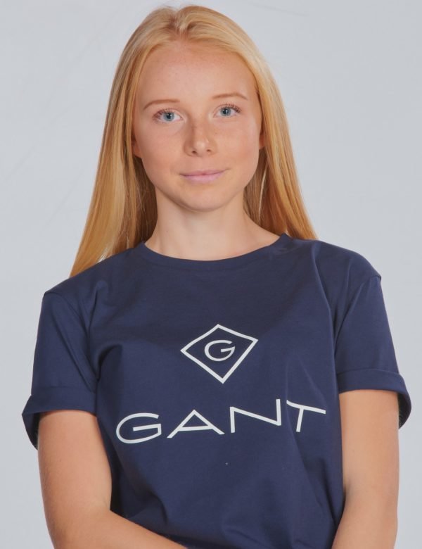 Gant Lock Up T Shirt T-Paita Sininen