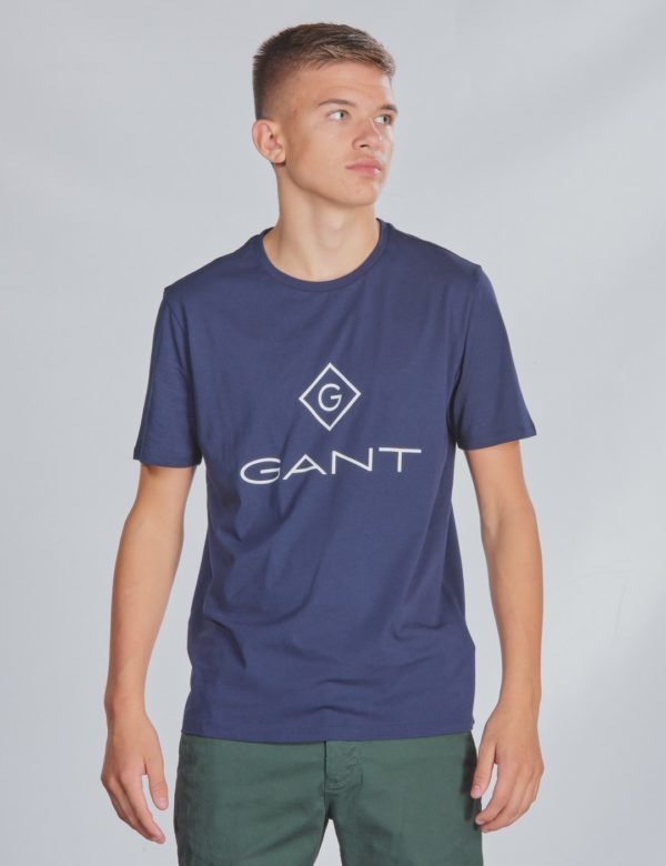 Gant Lock Up T Shirt T-Paita Sininen