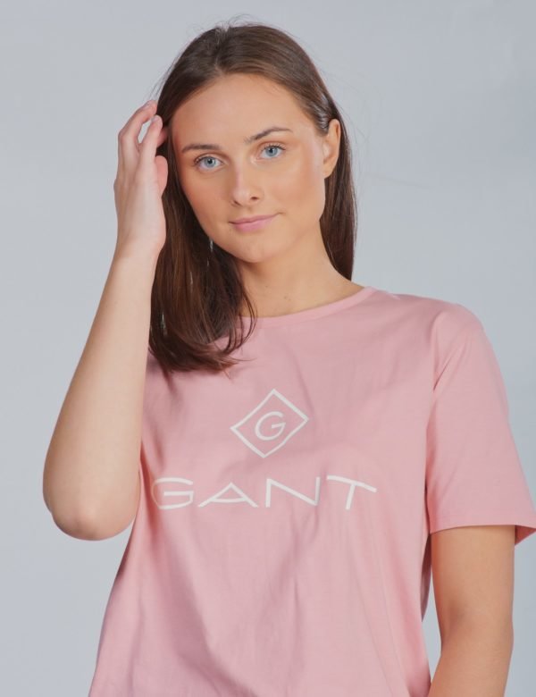 Gant Lock Up T Shirt T-Paita Vaaleanpunainen
