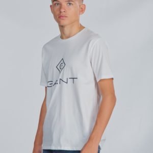 Gant Lock Up T Shirt T-Paita Valkoinen