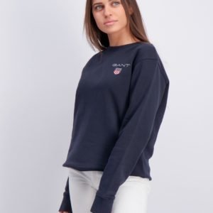 Gant Medium Shield Sweat C Neck Neule Musta