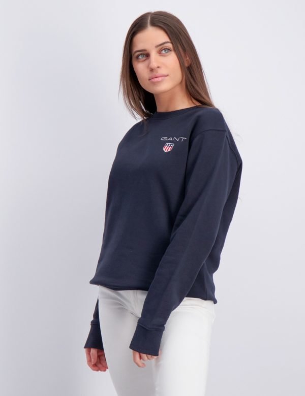 Gant Medium Shield Sweat C Neck Neule Musta