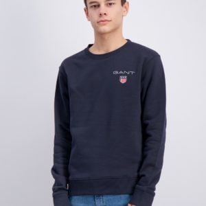 Gant Medium Shield Sweat C Neck Neule Musta