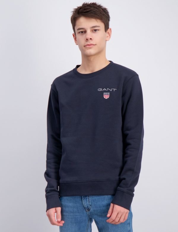 Gant Medium Shield Sweat C Neck Neule Musta