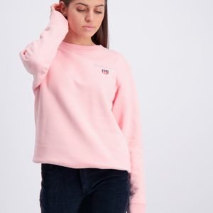 Gant Medium Shield Sweat C Neck Neule Vaaleanpunainen