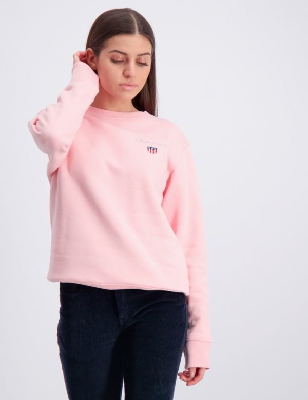 Gant Medium Shield Sweat C Neck Neule Vaaleanpunainen