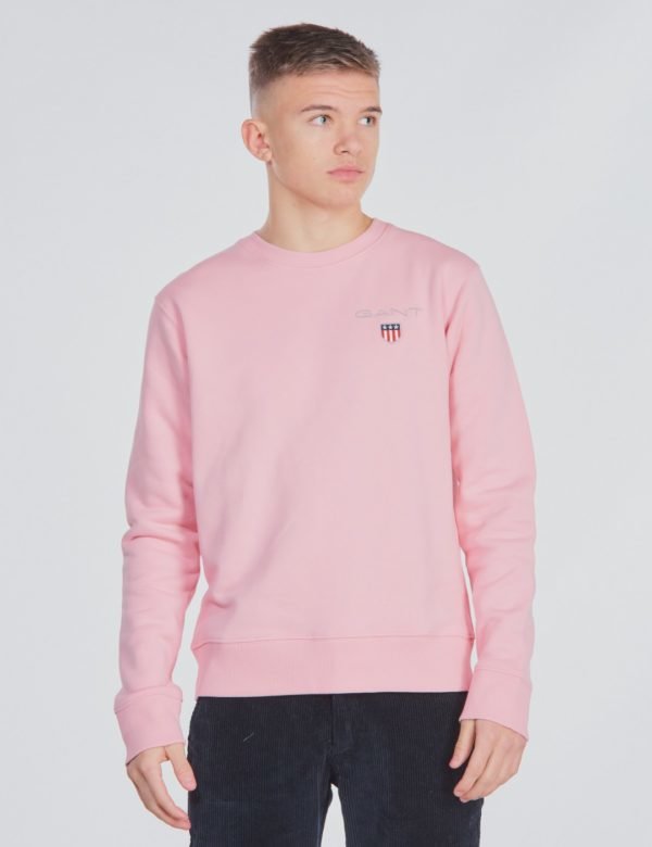 Gant Medium Shield Sweat C Neck Neule Vaaleanpunainen