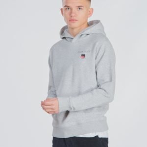 Gant Medium Shield Sweat Hoodie Huppari Harmaa