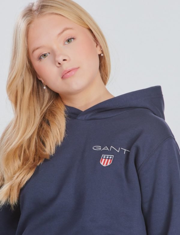 Gant Medium Shield Sweat Hoodie Huppari Sininen