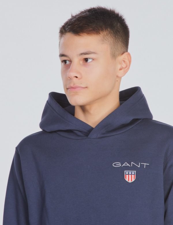 Gant Medium Shield Sweat Hoodie Huppari Sininen