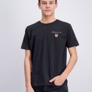 Gant Medium Shield T Shirt T-Paita Musta