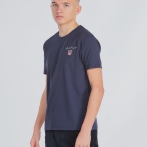 Gant Medium Shield T Shirt T-Paita Sininen