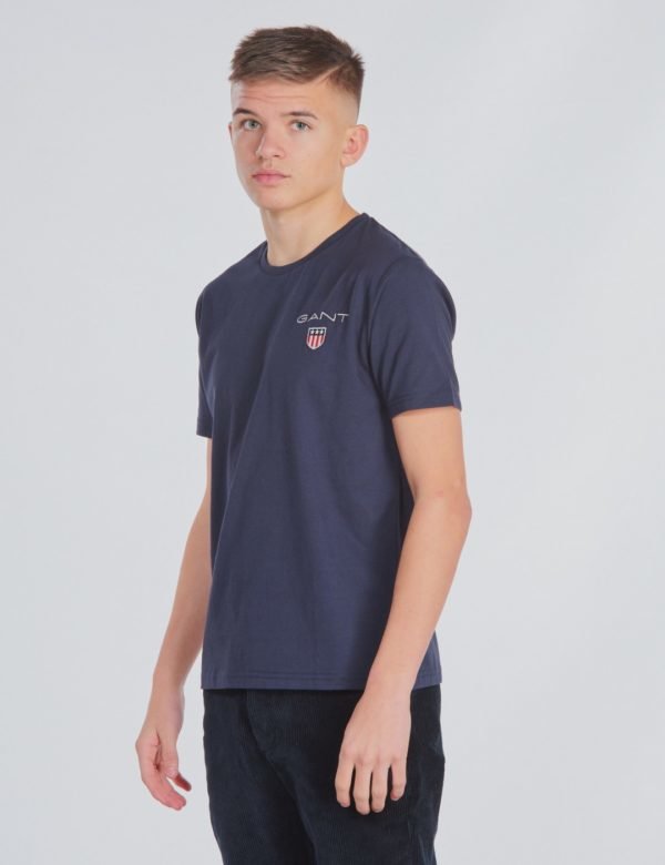 Gant Medium Shield T Shirt T-Paita Sininen