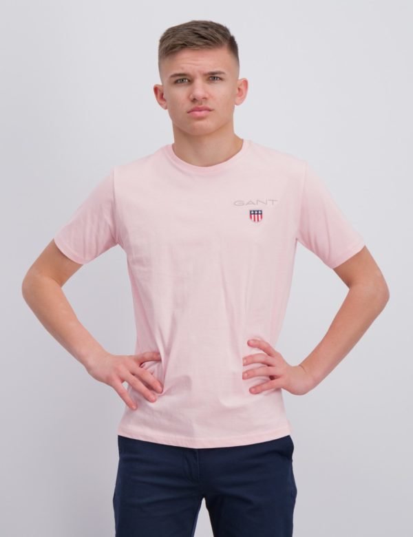 Gant Medium Shield T Shirt T-Paita Vaaleanpunainen