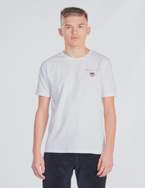 Gant Medium Shield T Shirt T-Paita Valkoinen