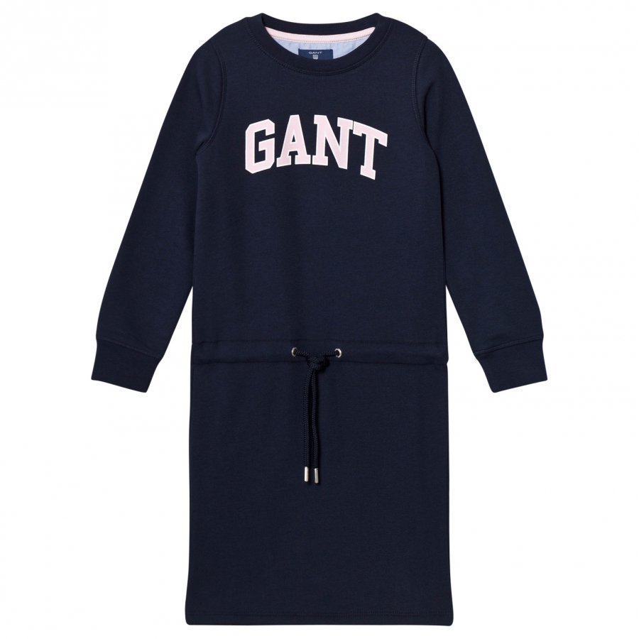 Gant Navy And Pink Branded Sweat Dress Mekko