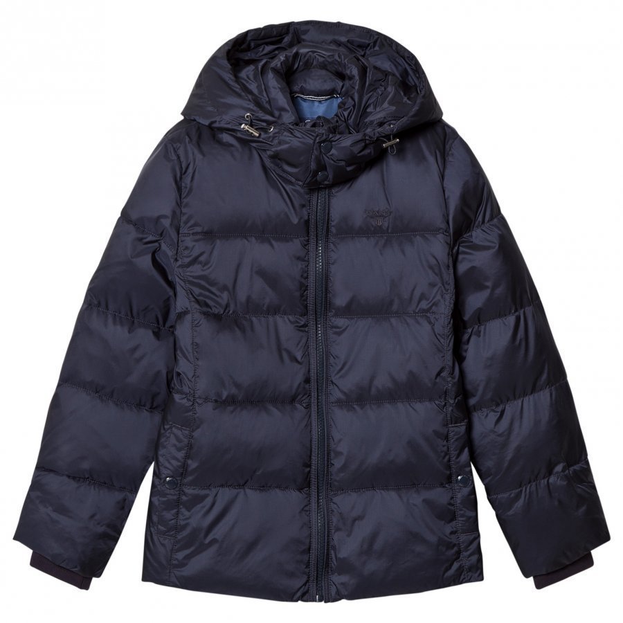 Gant Navy Puffer Coat With Detachable Hood Toppatakki