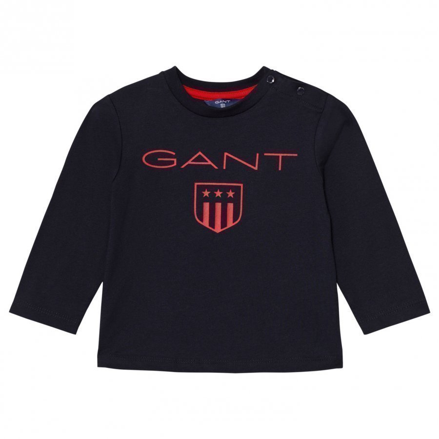 Gant Navy Shield Long Sleeve Tee T-Paita