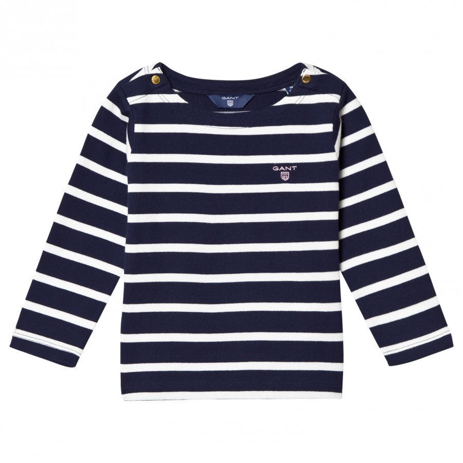 Gant Navy Stripe Boat Neck Jumper Paita