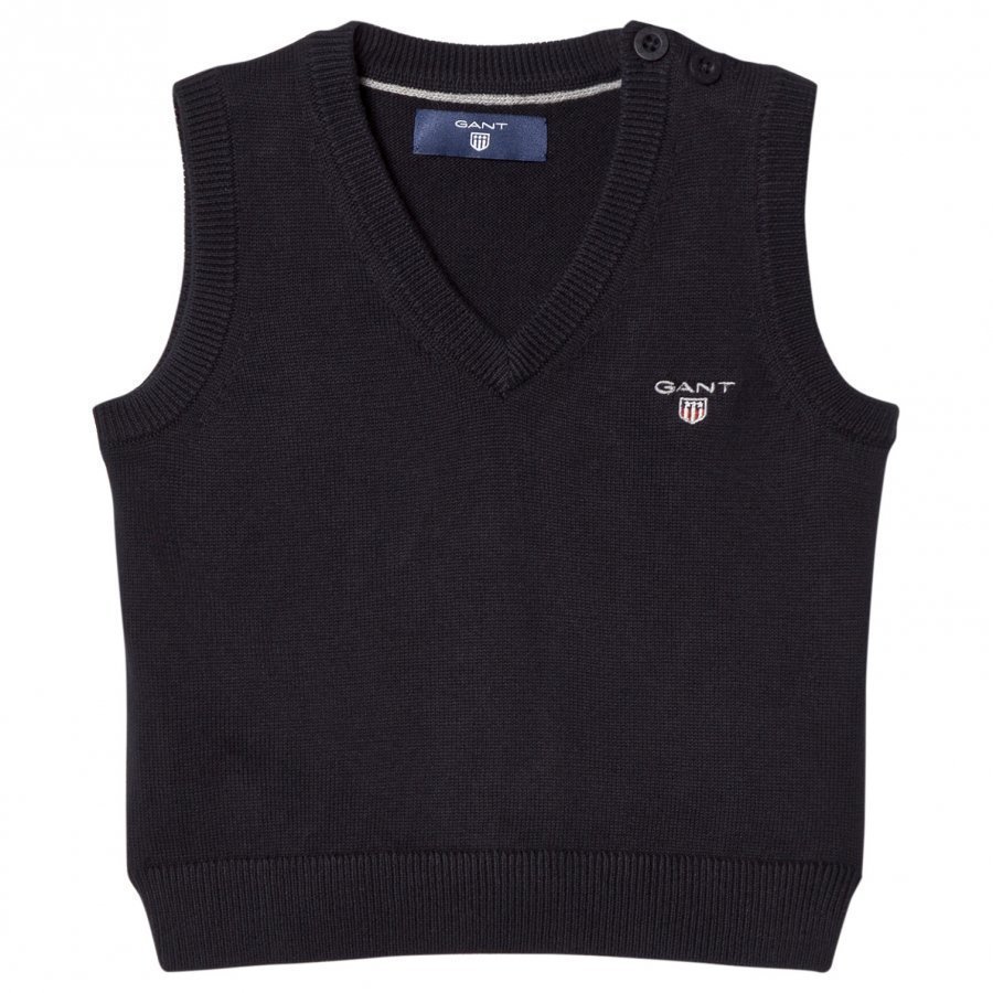 Gant Navy V Neck Knit Vest Neuleliivi