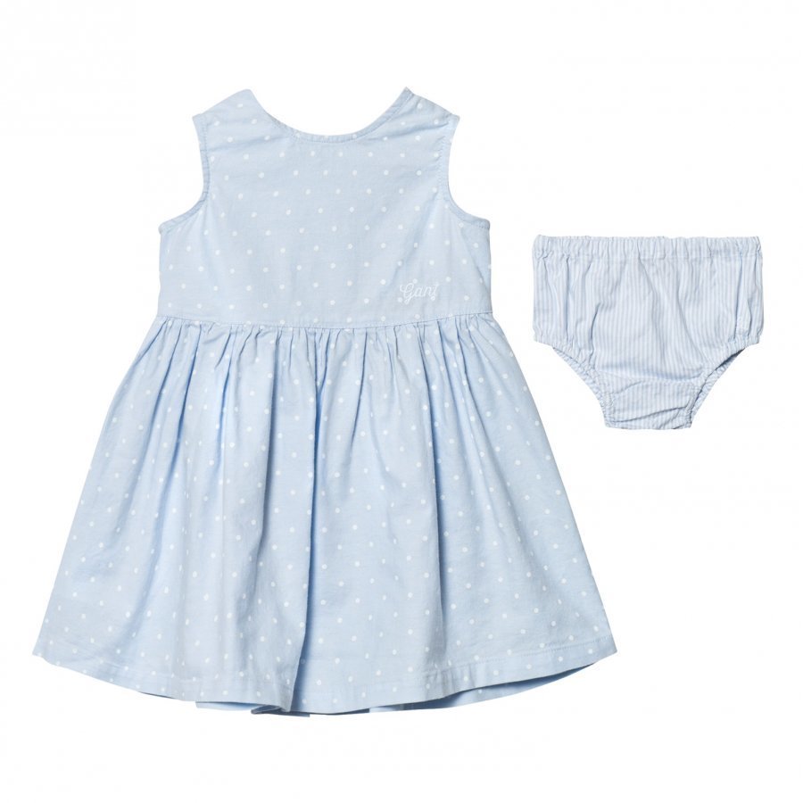 Gant Pale Blue Spot Dress With Knickers Juhlamekko