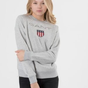 Gant Shield Logo Crewneck Neule Harmaa