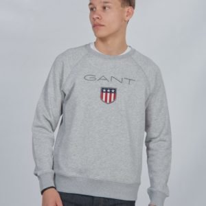 Gant Shield Logo Crewneck Neule Harmaa