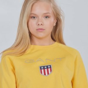 Gant Shield Logo Crewneck Neule Keltainen