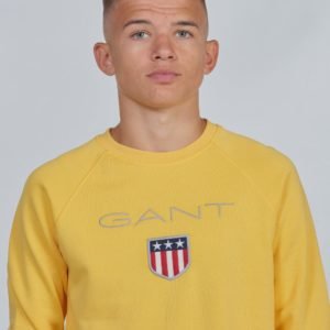 Gant Shield Logo Crewneck Neule Keltainen