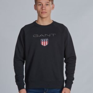 Gant Shield Logo Crewneck Neule Musta