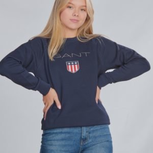 Gant Shield Logo Crewneck Neule Sininen