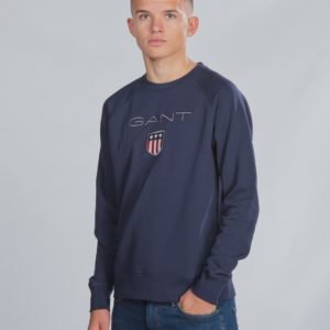 Gant Shield Logo Crewneck Neule Sininen