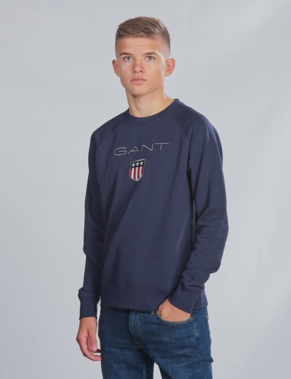 Gant Shield Logo Crewneck Neule Sininen