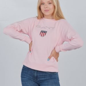 Gant Shield Logo Crewneck Neule Vaaleanpunainen