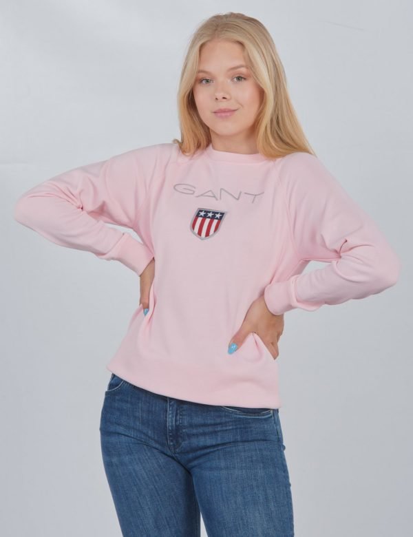 Gant Shield Logo Crewneck Neule Vaaleanpunainen