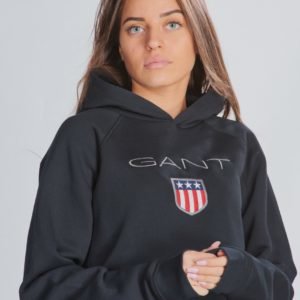 Gant Shield Logo Hoodie Huppari Musta