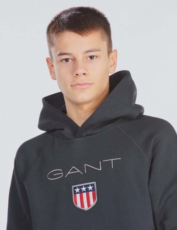 Gant Shield Logo Hoodie Huppari Musta