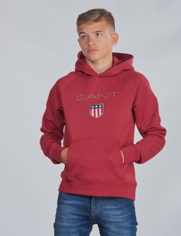 Gant Shield Logo Hoodie Huppari Punainen