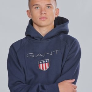 Gant Shield Logo Hoodie Huppari Sininen