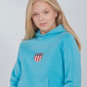 Gant Shield Logo Hoodie Huppari Turkoosi