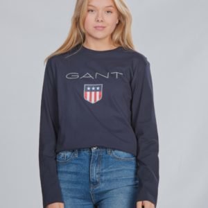 Gant Shield Logo Long Sleeve Paita Sininen