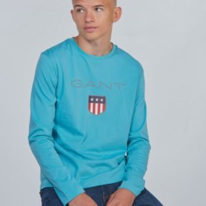 Gant Shield Logo Long Sleeve Paita Sininen