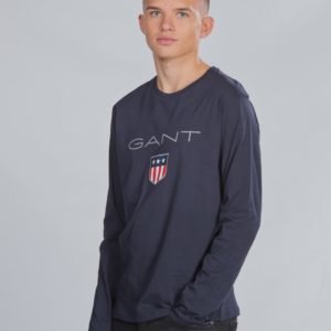 Gant Shield Logo Long Sleeve Paita Sininen