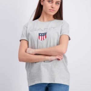 Gant Shield Logo T Shirt T-Paita Harmaa