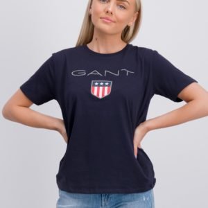 Gant Shield Logo T Shirt T-Paita Sininen